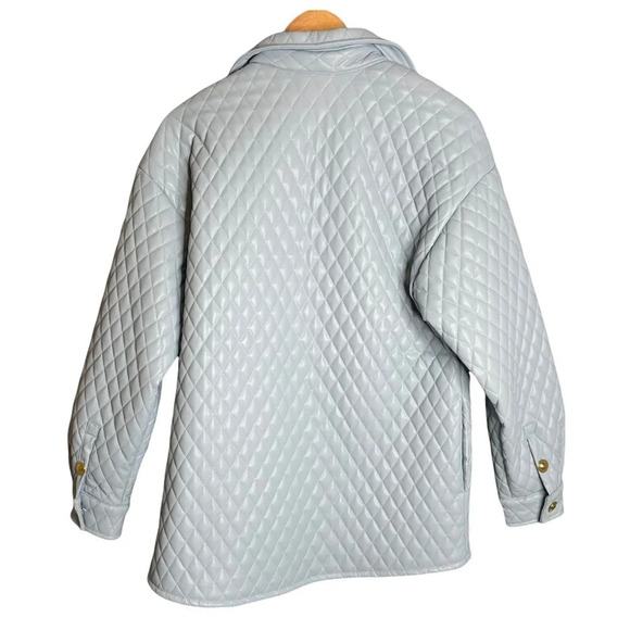 House of Sunny Mid Century Quilt Shirt Blue - Picture 8 of 11